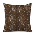 Brown Paw And Bone Pattern Print Pillow Cover
