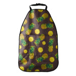 Brown Pineapple Pattern Print Car Seat Organizers