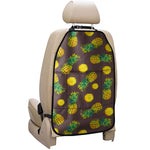 Brown Pineapple Pattern Print Car Seat Organizers