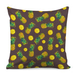 Brown Pineapple Pattern Print Pillow Cover