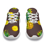 Brown Pineapple Pattern Print Sport Shoes GearFrost