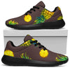 Brown Pineapple Pattern Print Sport Shoes GearFrost