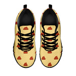 Brown Poop Pattern Print Black Sneakers