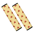Brown Poop Pattern Print Car Seat Belt Covers