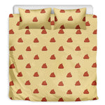 Brown Poop Pattern Print Duvet Cover Bedding Set