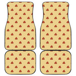 Brown Poop Pattern Print Front and Back Car Floor Mats