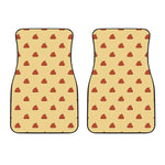 Brown Poop Pattern Print Front Car Floor Mats