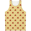 Brown Poop Pattern Print Men's Tank Top