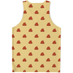 Brown Poop Pattern Print Men's Tank Top