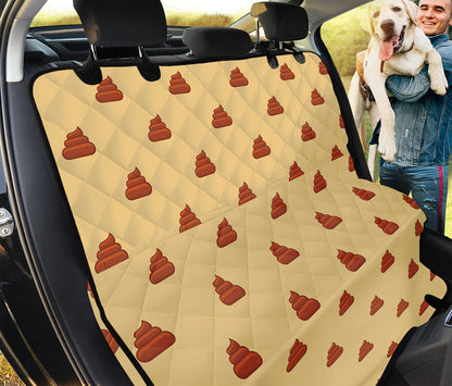 Brown Poop Pattern Print Pet Car Back Seat Cover