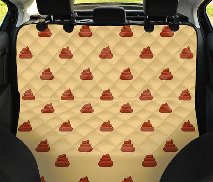 Brown Poop Pattern Print Pet Car Back Seat Cover
