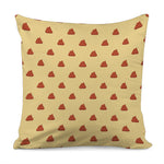 Brown Poop Pattern Print Pillow Cover