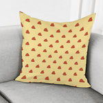 Brown Poop Pattern Print Pillow Cover