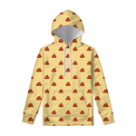 Brown Poop Pattern Print Pullover Hoodie