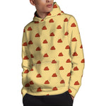 Brown Poop Pattern Print Pullover Hoodie