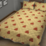 Brown Poop Pattern Print Quilt Bed Set