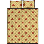 Brown Poop Pattern Print Quilt Bed Set