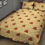 Brown Poop Pattern Print Quilt Bed Set