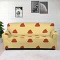 Brown Poop Pattern Print Sofa Cover