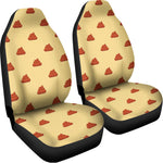 Brown Poop Pattern Print Universal Fit Car Seat Covers