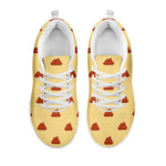 Brown Poop Pattern Print White Sneakers