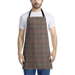 Brown Prince of Wales Check Print Apron