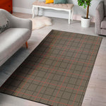 Brown Prince of Wales Check Print Area Rug
