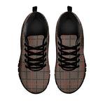 Brown Prince of Wales Check Print Black Sneakers