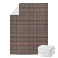 Brown Prince of Wales Check Print Blanket