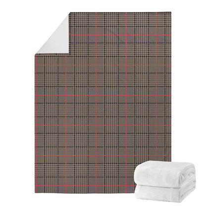 Brown Prince of Wales Check Print Blanket