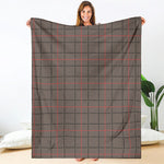 Brown Prince of Wales Check Print Blanket