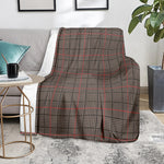 Brown Prince of Wales Check Print Blanket