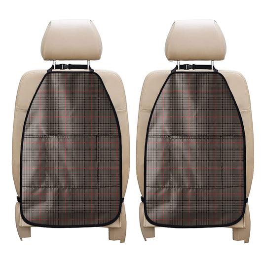 Brown Prince of Wales Check Print Car Seat Organizers