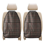 Brown Prince of Wales Check Print Car Seat Organizers