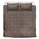 Brown Prince of Wales Check Print Duvet Cover Bedding Set