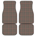 Brown Prince of Wales Check Print Front and Back Car Floor Mats
