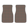 Brown Prince of Wales Check Print Front Car Floor Mats