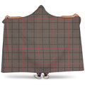 Brown Prince of Wales Check Print Hooded Blanket