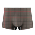 Brown Prince of Wales Check Print Men's Boxer Briefs