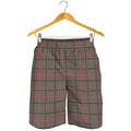 Brown Prince of Wales Check Print Men's Shorts