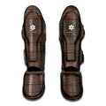 Brown Prince of Wales Check Print Muay Thai Shin Guards