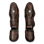 Brown Prince of Wales Check Print Muay Thai Shin Guard