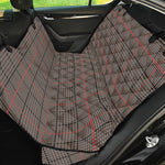 Brown Prince of Wales Check Print Pet Car Back Seat Cover