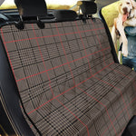 Brown Prince of Wales Check Print Pet Car Back Seat Cover