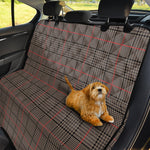 Brown Prince of Wales Check Print Pet Car Back Seat Cover