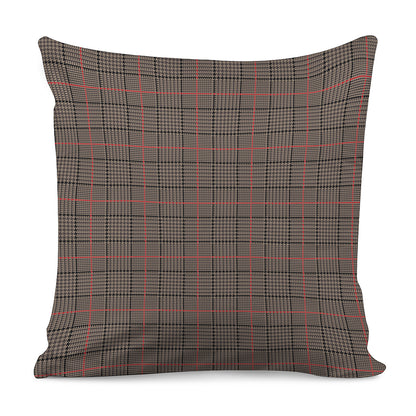 Brown Prince of Wales Check Print Pillow Cover