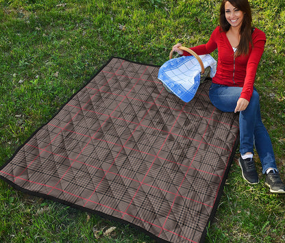 Brown Prince of Wales Check Print Quilt