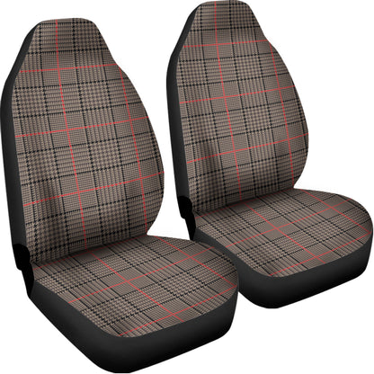 Brown Prince of Wales Check Print Universal Fit Car Seat Covers