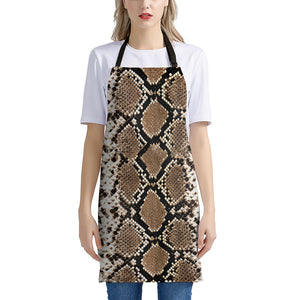 Brown Python Snakeskin Print Apron