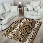 Brown Python Snakeskin Print Area Rug